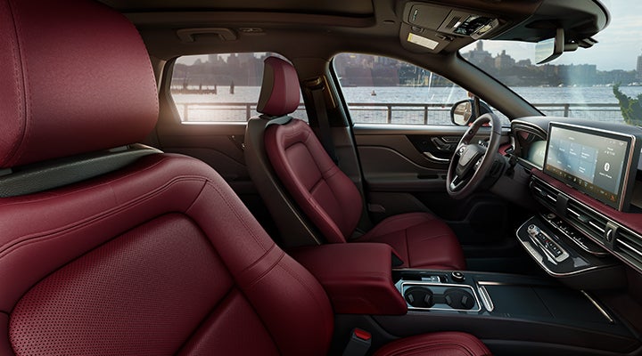 The available Perfect Position front seats in the 2024 Lincoln Corsair® SUV are shown. | Parkway Lincoln in Dover OH